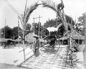 A Pousse-Pousse Driver at the Entrance to Tonkin Village, Paris Exhibition, 1889